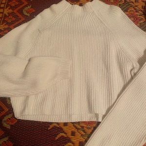 white sweater